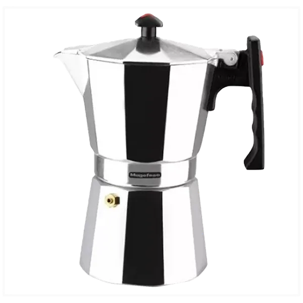 Cafetera Greca Magefesa Colombia Aluminio Plateada 3 a 12 Tazas